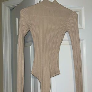 Ribbed Turtle Neck Bodysuit